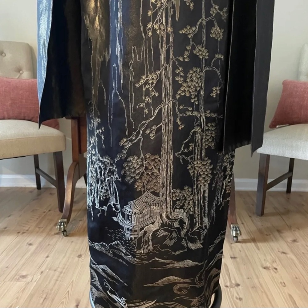 Stunning Vintage 60/70”s Malcolm Starr Silk Metallic Cocktail Dress. - Picture 4 of 10